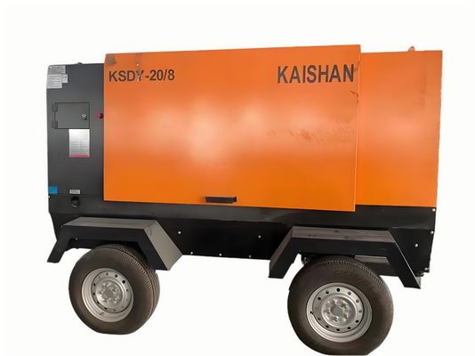 Малошумный мобильный воздушный компрессор для тяжелой промышленности